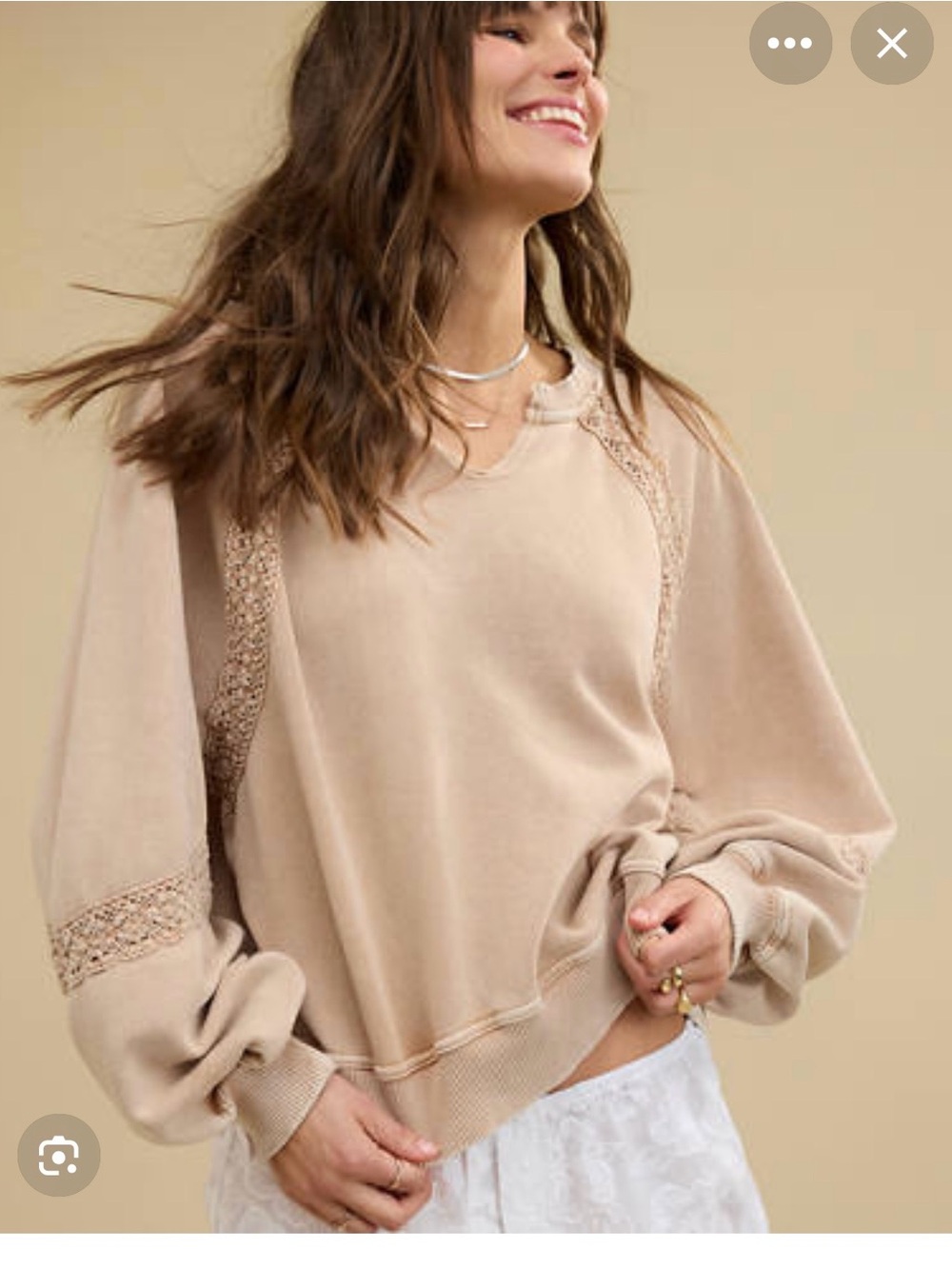 Aerie Hey Crochet Sweatshirt